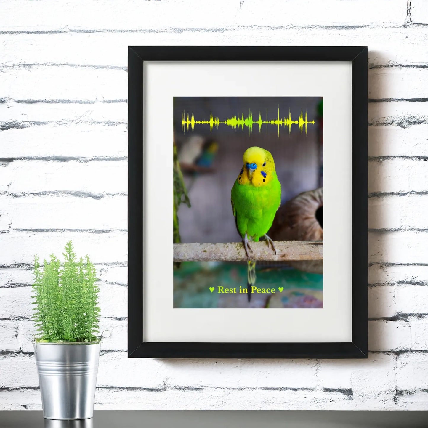 Pet memorial soundwave art print