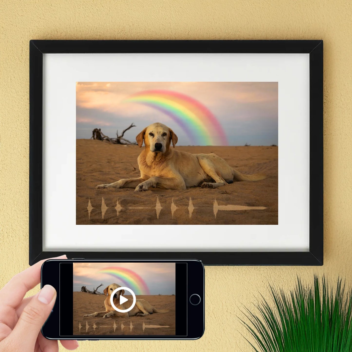 Pet memorial soundwave art print - dog