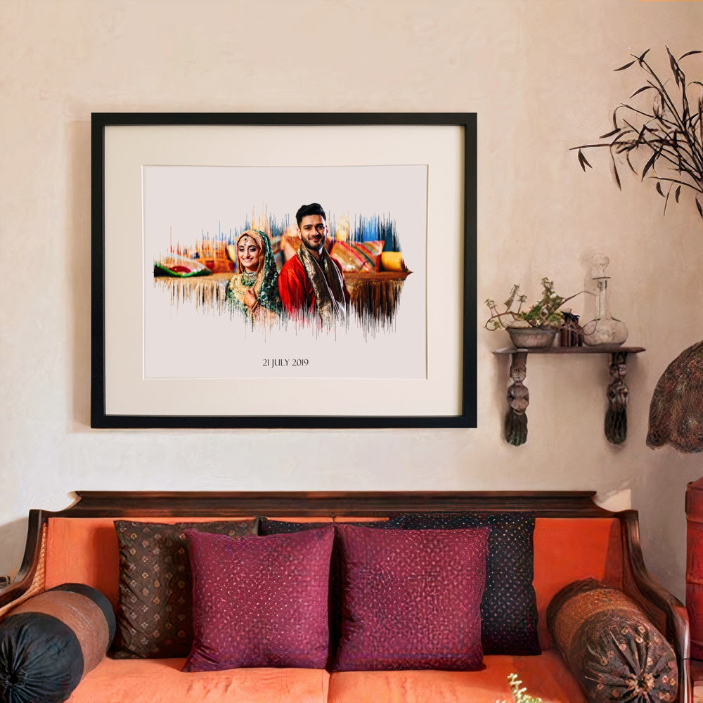 Wedding first dance soundwave wall art print