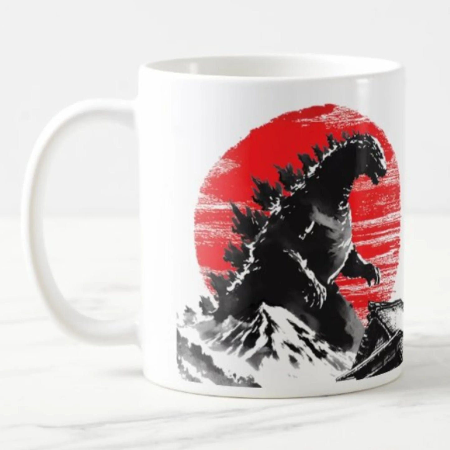 Godzilla mug left side