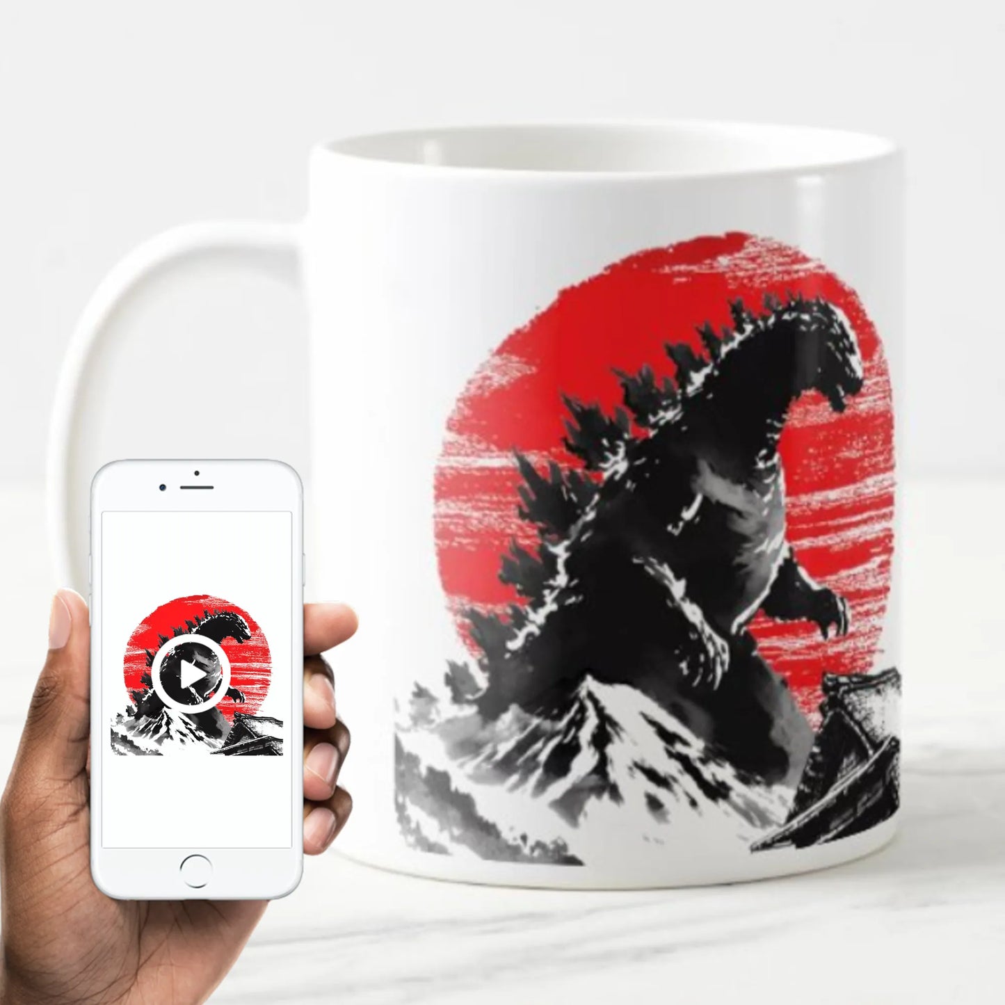 Godzilla mug app demo pic