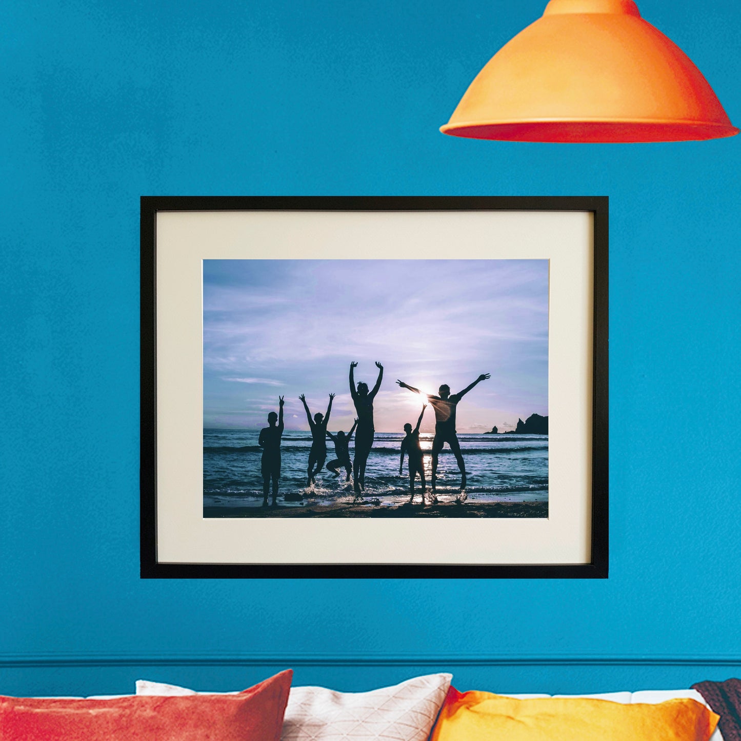 Friends celebrating a birthday interactive photo print