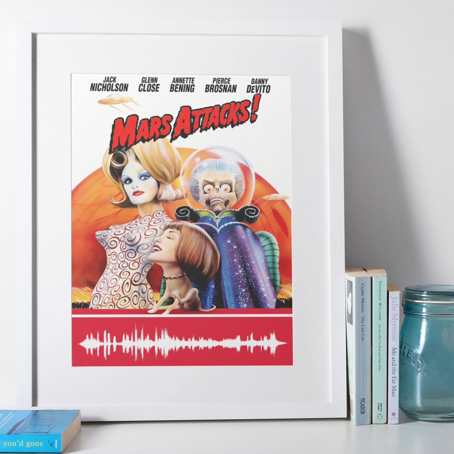 Personalised movie poster with playable soundwave sample
