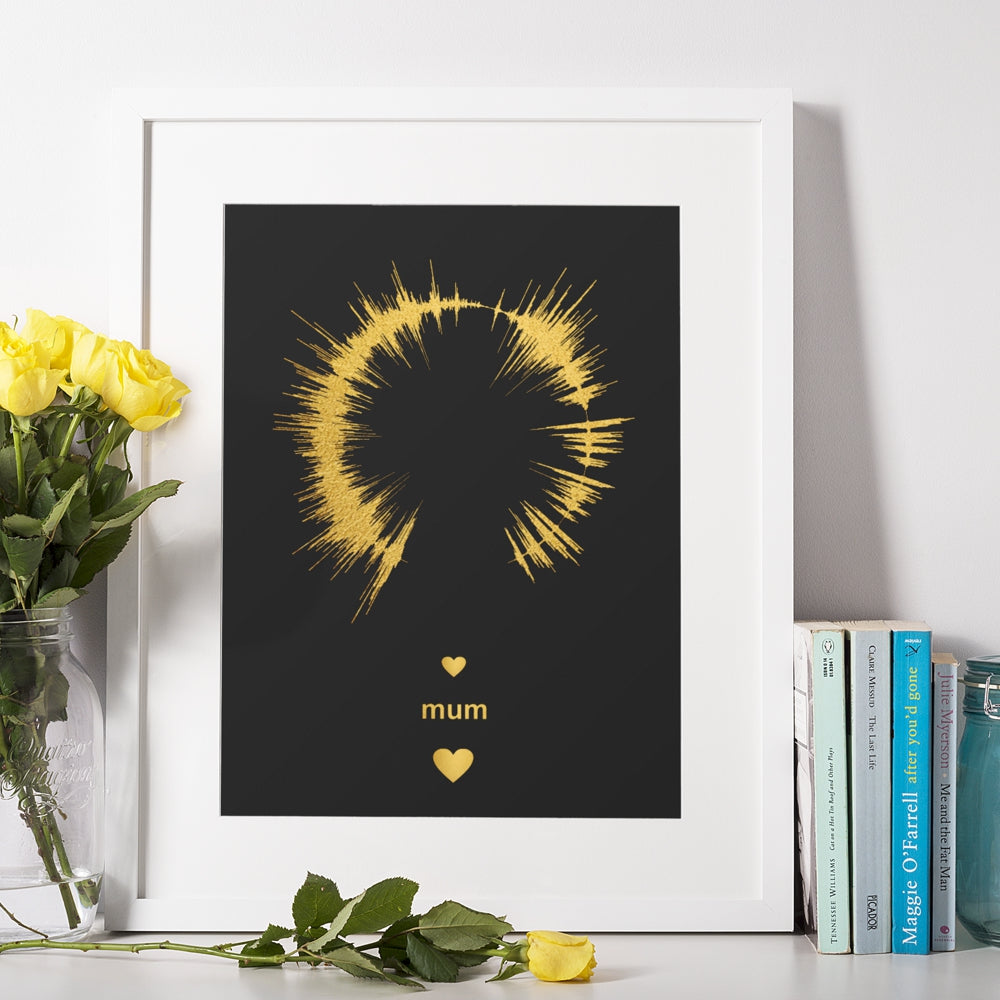 Mother's day playable message soundwave print