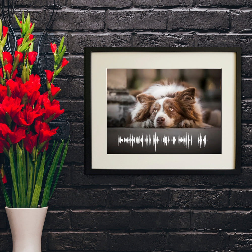 Personalised pet playable sound wave print