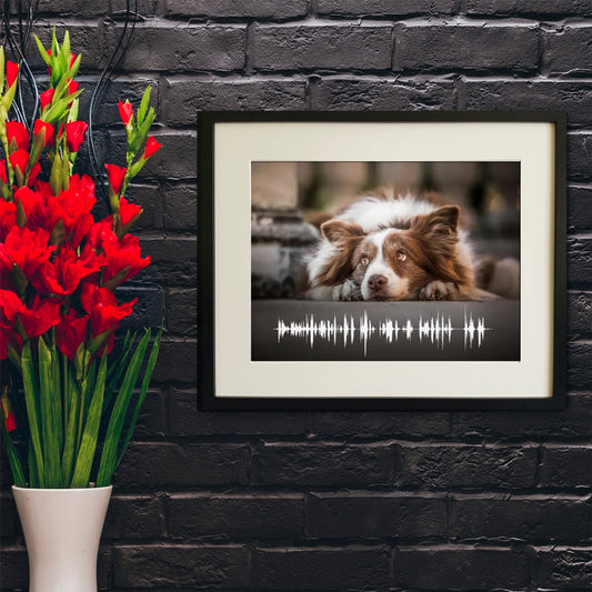 Personalised pet playable sound wave print