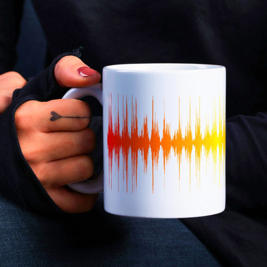 Baby heartbeat playable soundwave mug