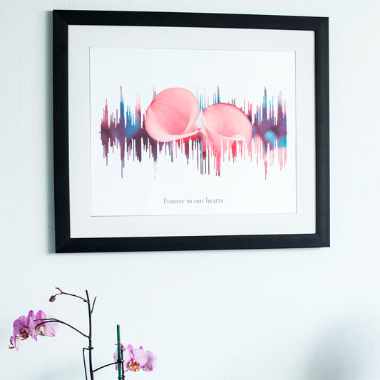 In loving memory remembrance soundwave print