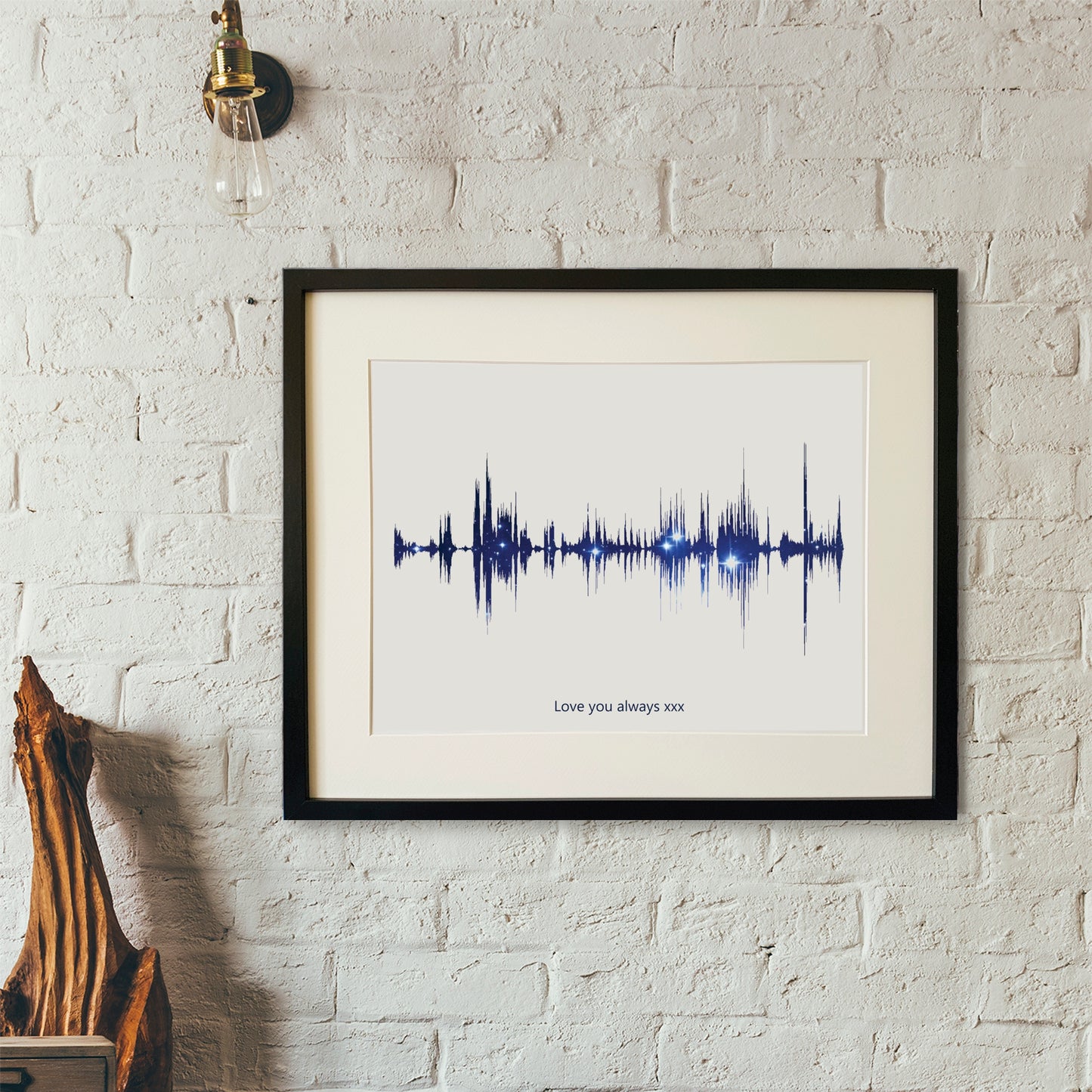 In loving memory playable soundwave print with stars