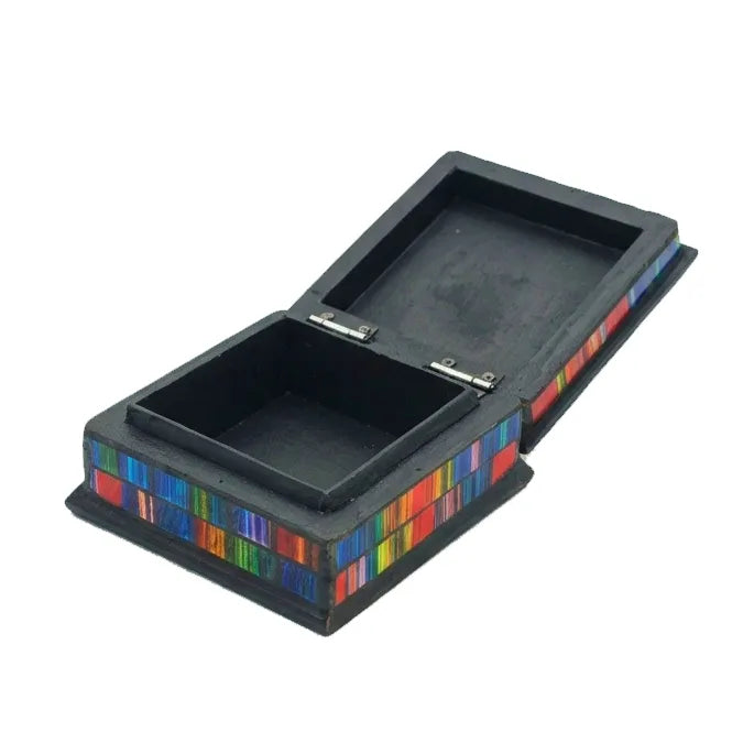 Small Fair Trade Rainbow Spectrum Tile Jewellery Box
