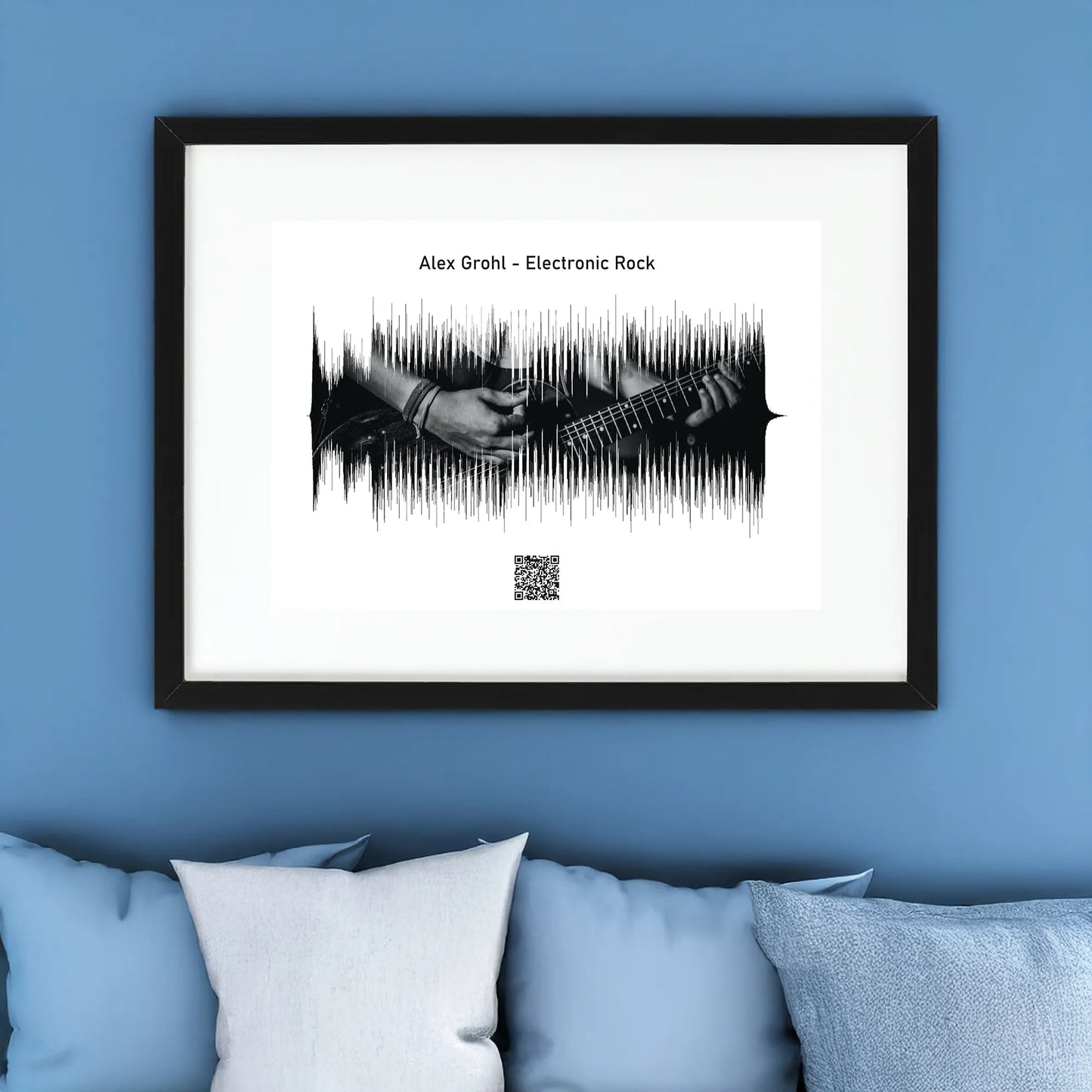 Soundwave art with QR code example