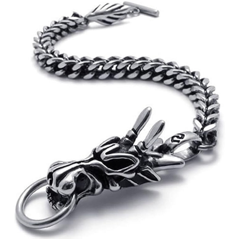 Stainless Steel 8.5" Dragon Bracelet