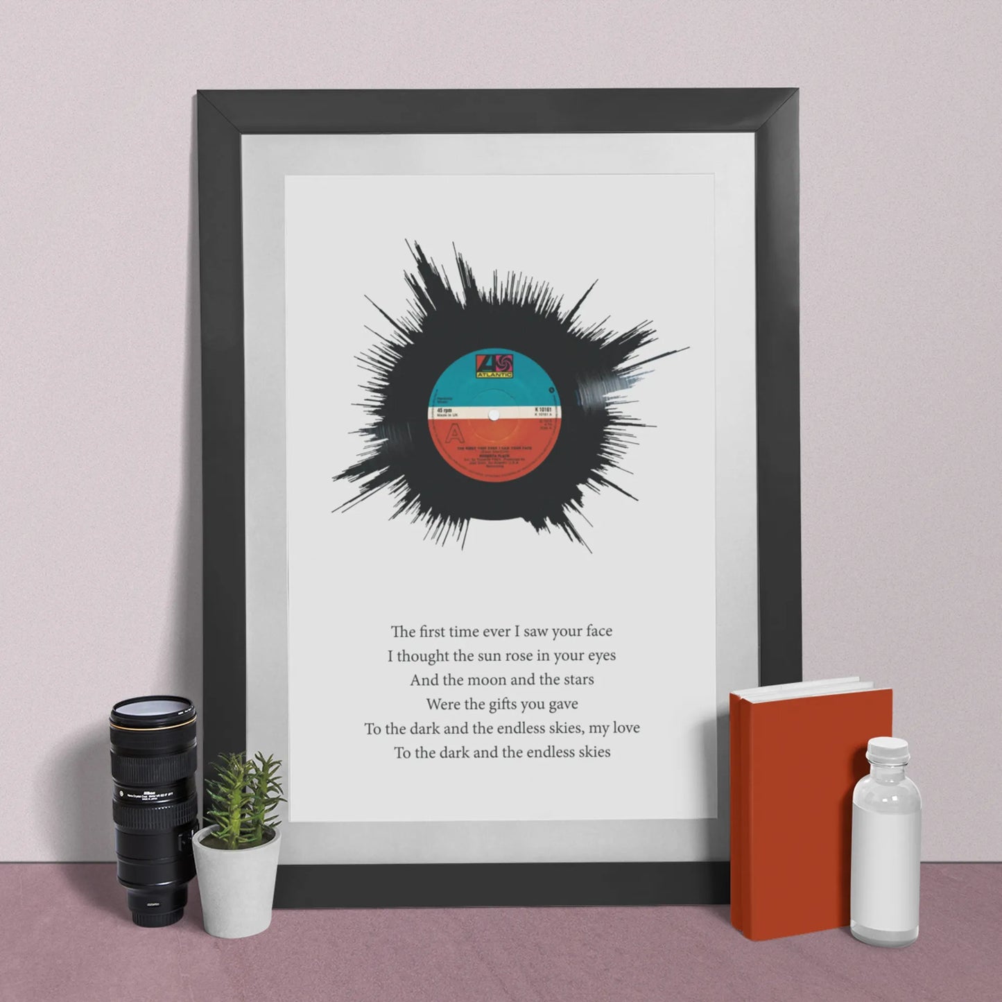 Valentines day vinyl record style love song