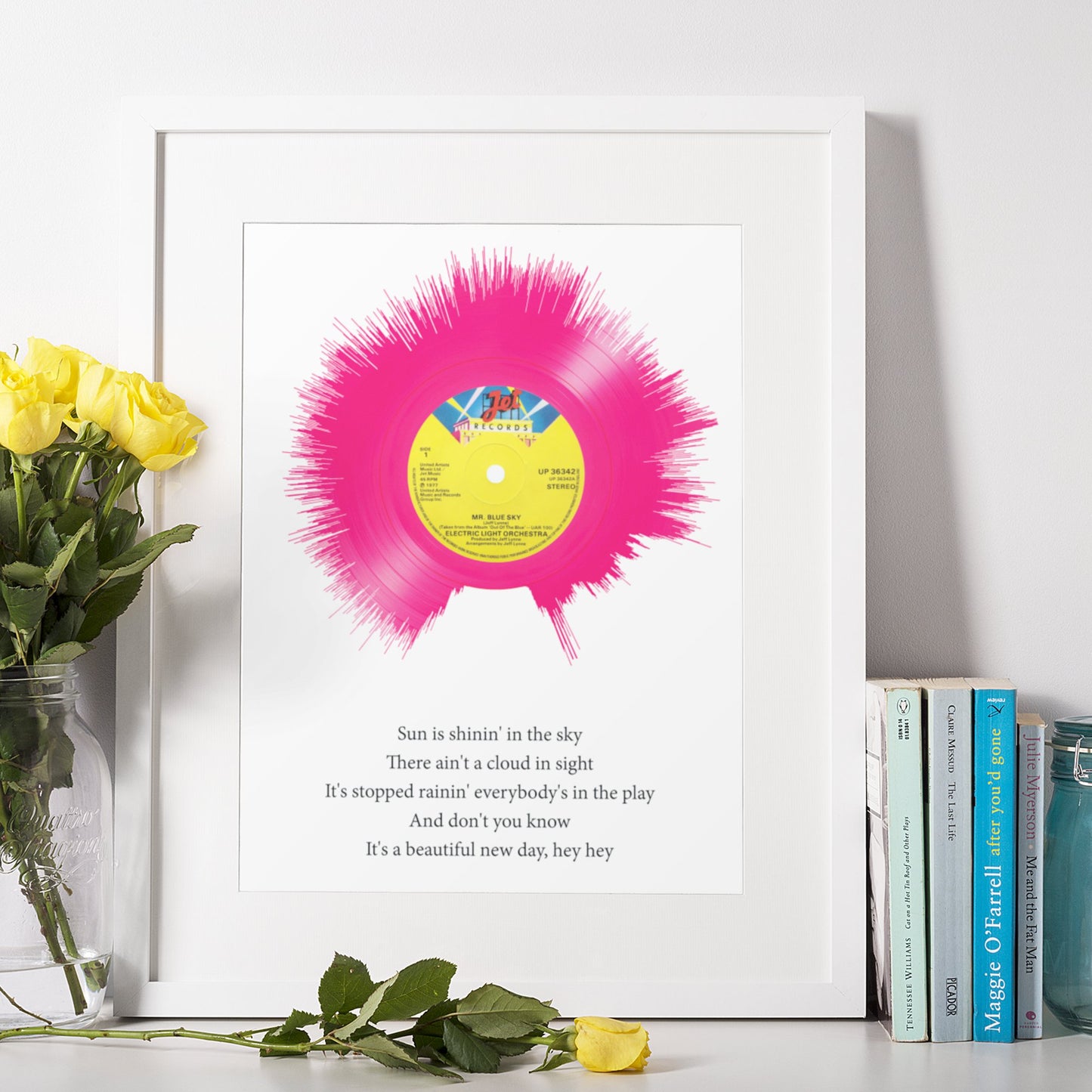 Wedding song first dance vinyl style soundwave print