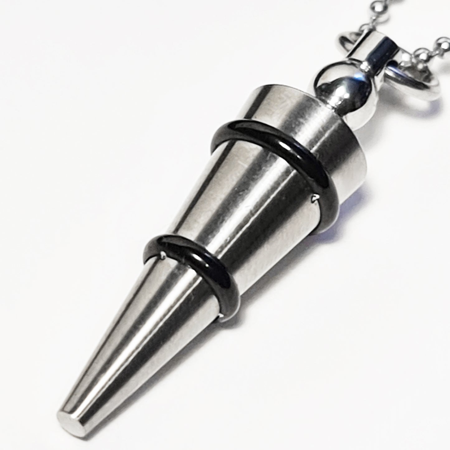 Stainless Steel Cone Pendant with 20" ball chain and gift box