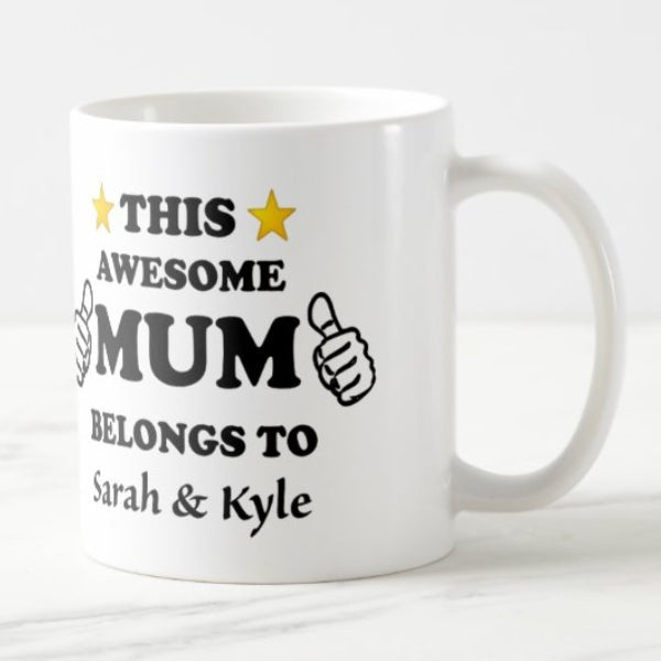 Awesome mum personalised augmented reality mug