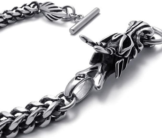 Stainless Steel 8.5" Dragon Bracelet