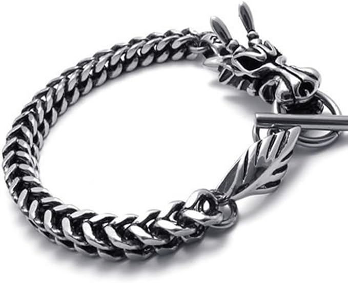 Stainless Steel 8.5" Dragon Bracelet