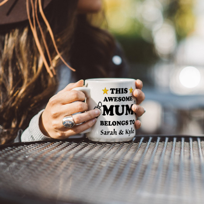 Awesome mum personalised mug