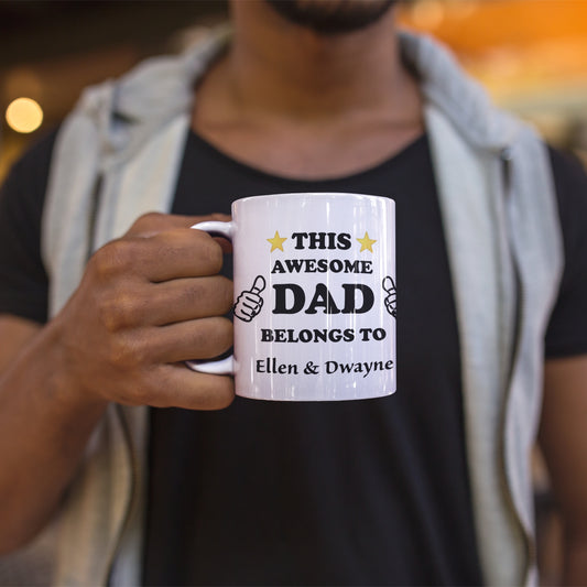 Awesome dad personalised mug