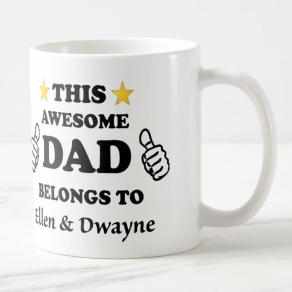 This awesome dad personalised mug