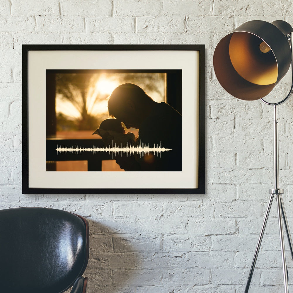 Baby heartbeat playable soundwave art print