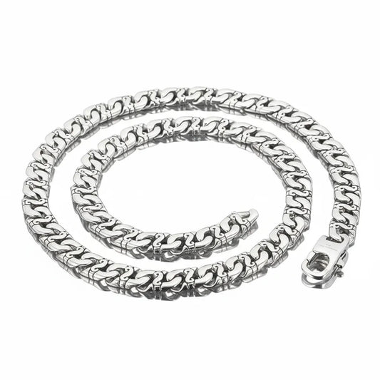 Stainless Steel 20" Flat Link Byzantine Style Necklace