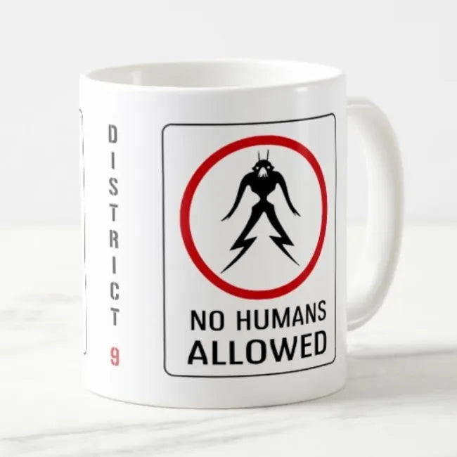 No humans allowed District 9 mug