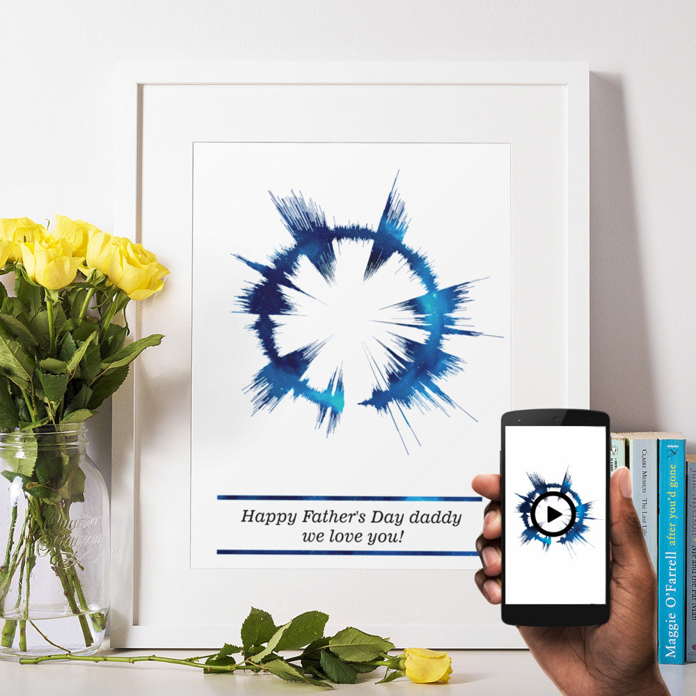 Father's day playable circular soundwave art print