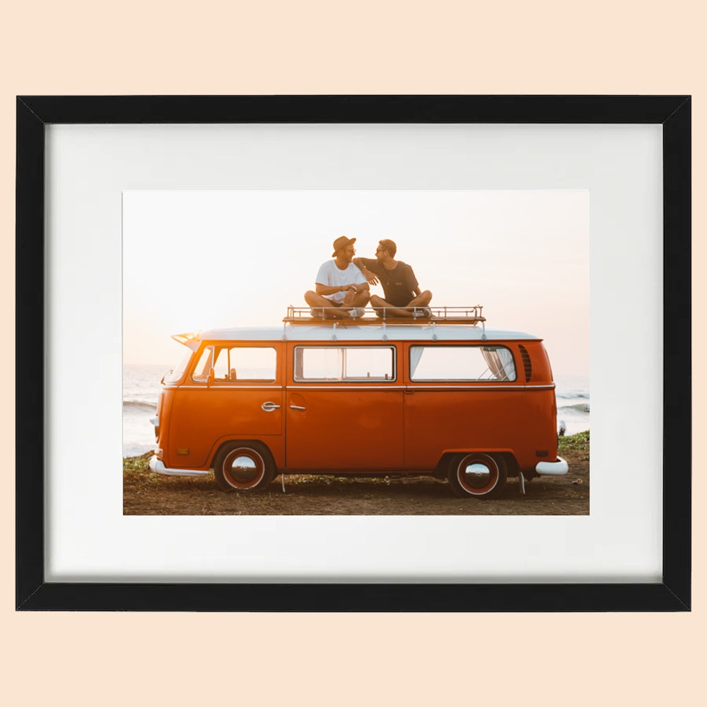 Interactive photo print VW camper