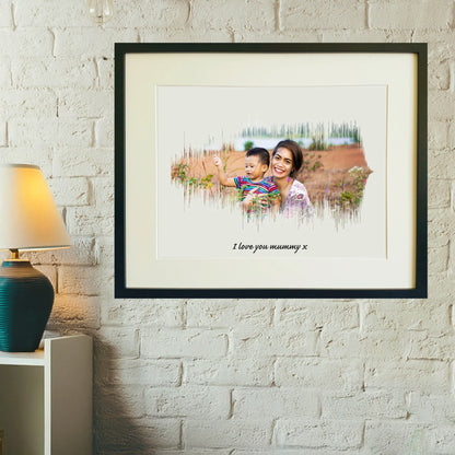 Mother's day favourite song soundwave art print