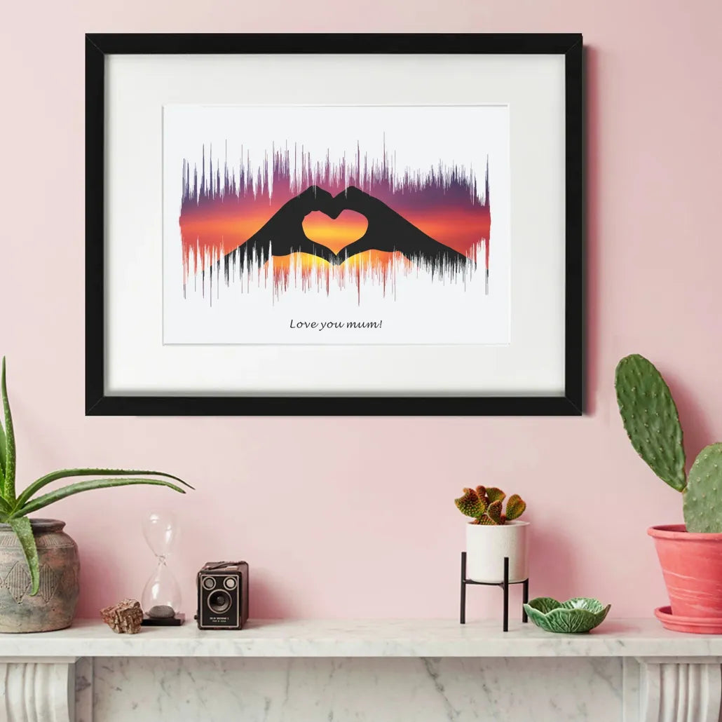 Mother's Day soundwave art hearts design