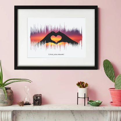 Mother's Day soundwave art hearts design