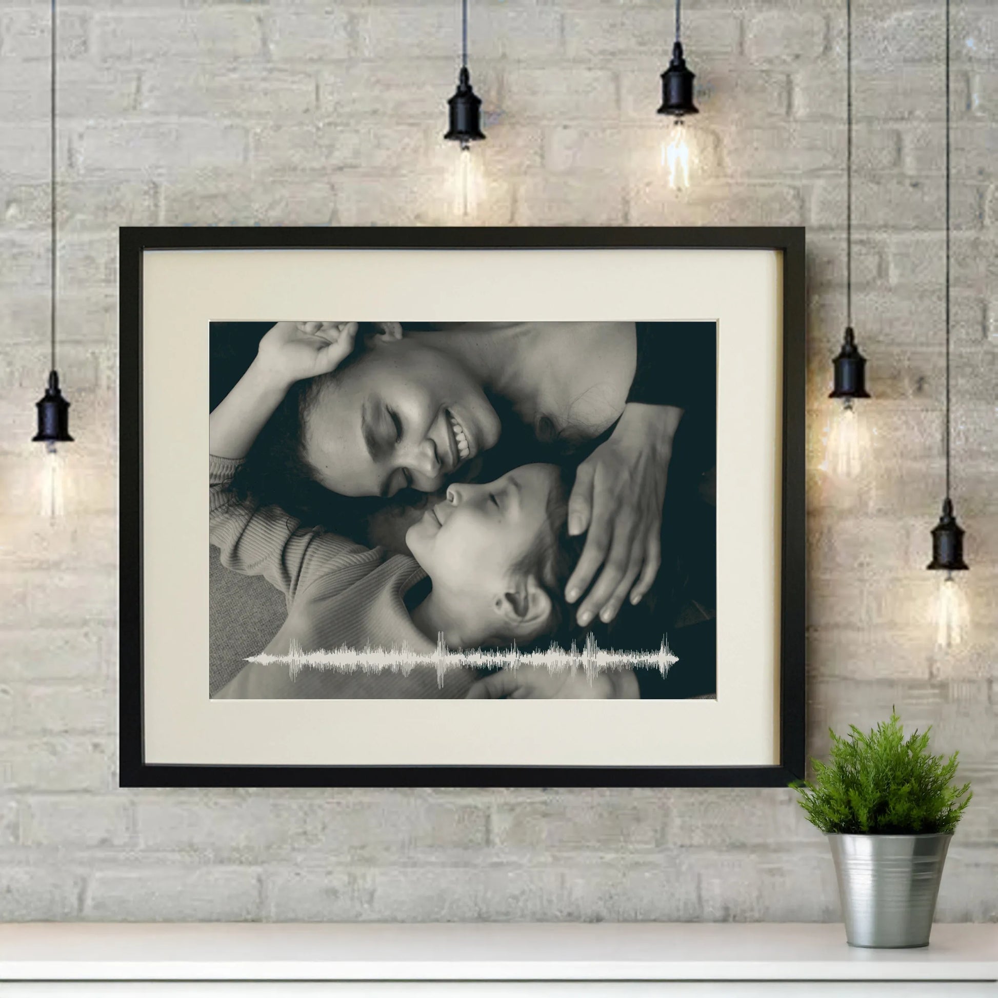Mother's day voice message soundwave art print