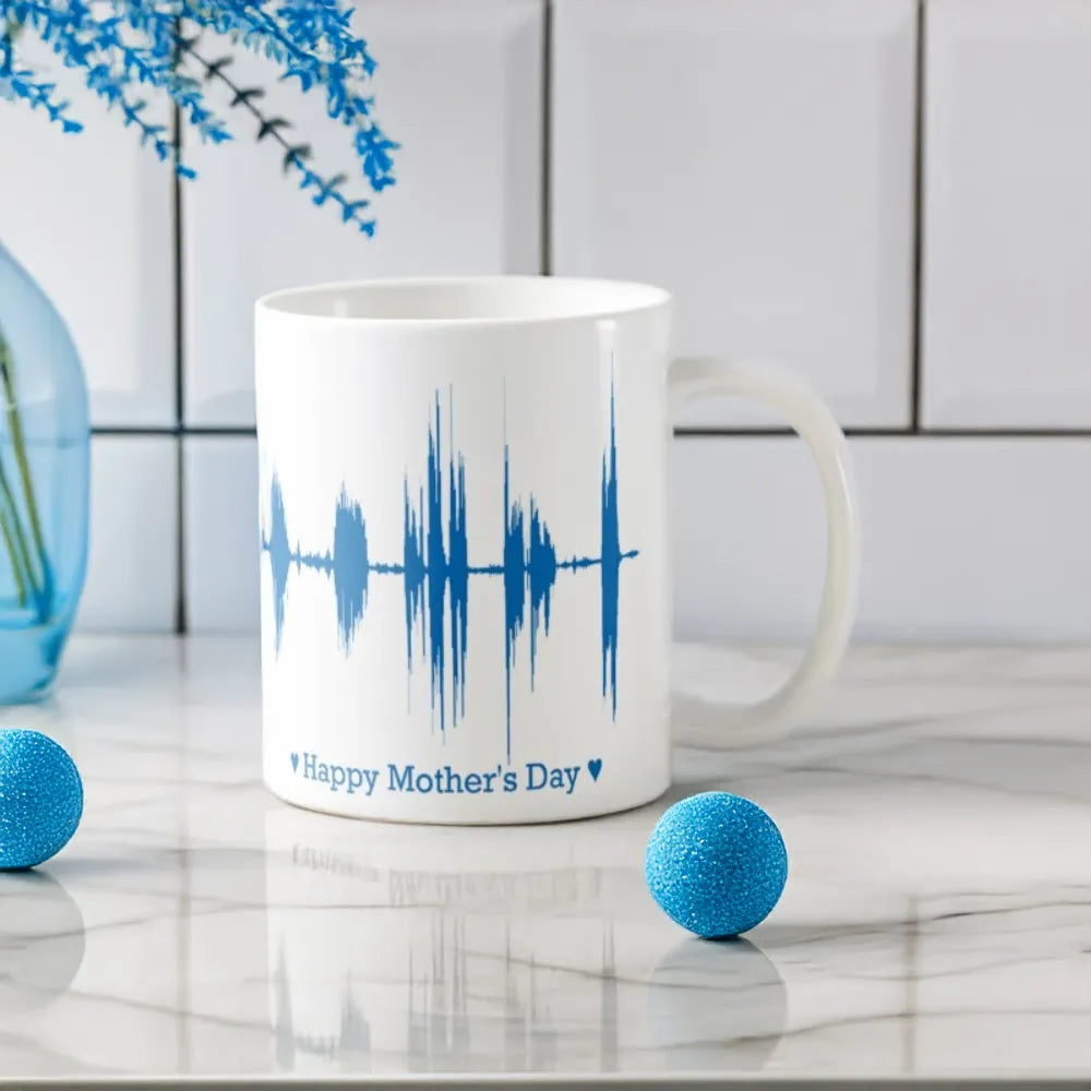 Mother's Day Voice Message Playable Soundwave Art Mug