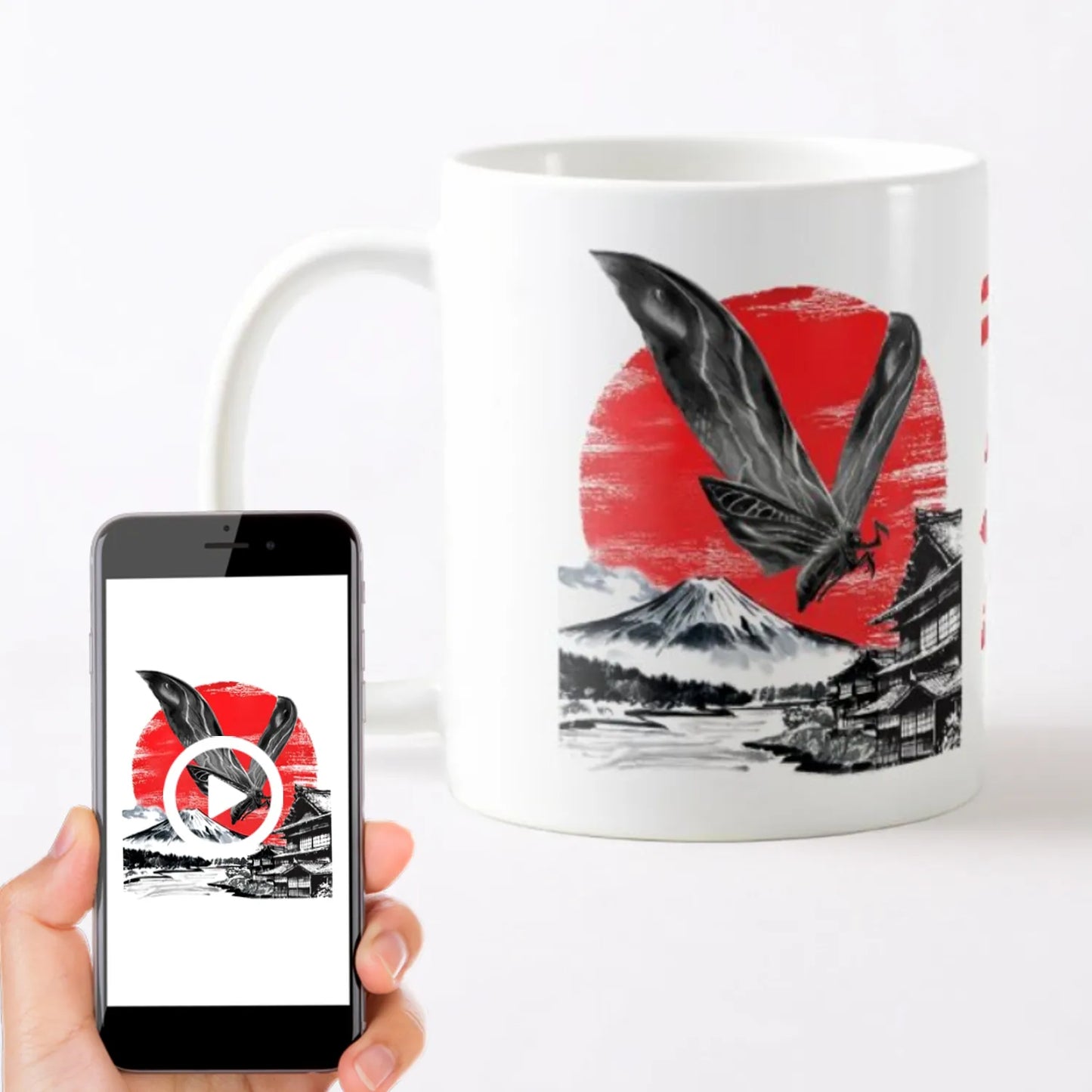 Playable Mothra mug