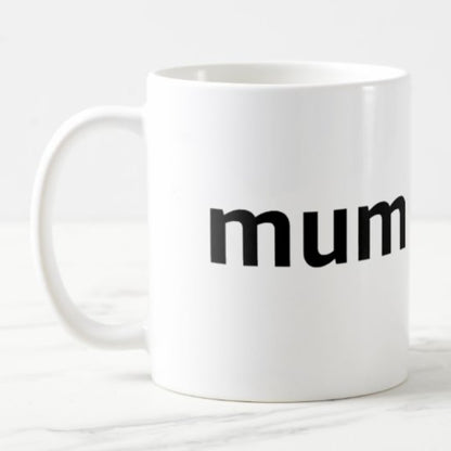 Personalised mum review mug left side view