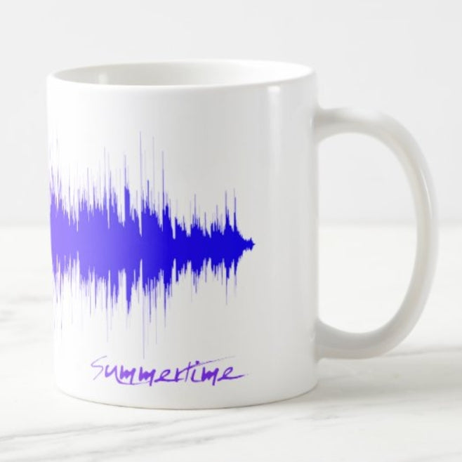 Personalised playable soundwave art mug