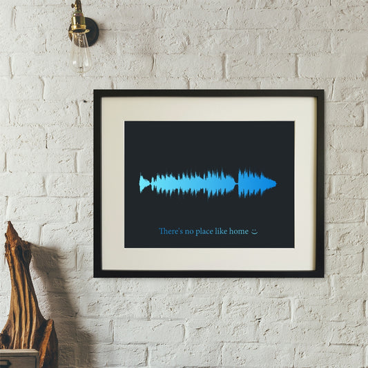 Soundwave art print playable voice message