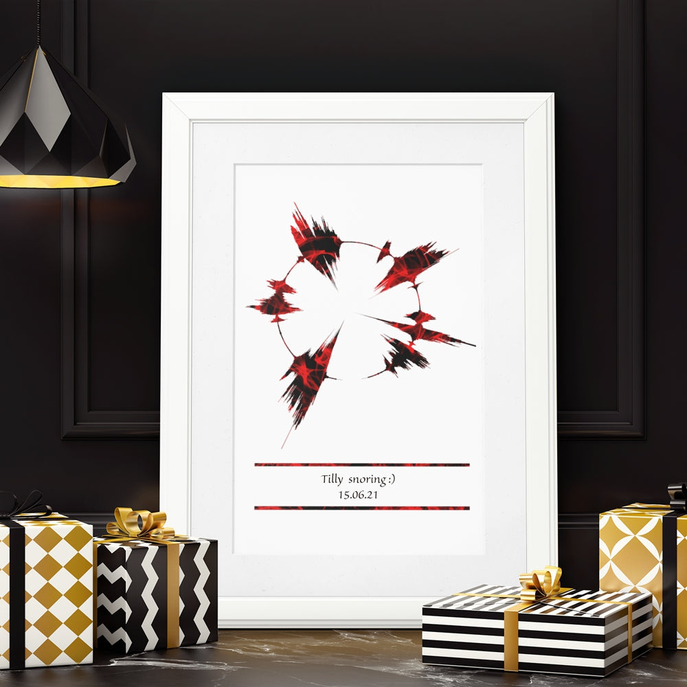 Personalised pet playable sound wave print