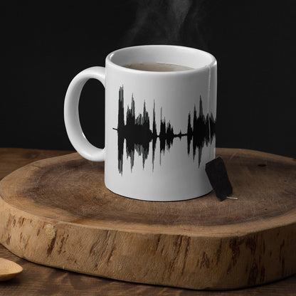 Pet voice playable soundwave art mug