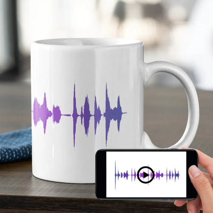 Mother's Day Voice Message Playable Soundwave Art Mug