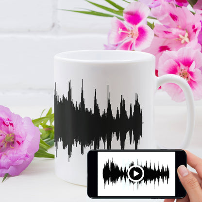 Personalised playable soundwave art mug app demo pic