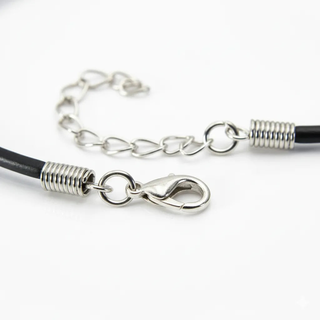 Stainless Steel Tiger's Eye Pendant with 18" rubber cord and gift box