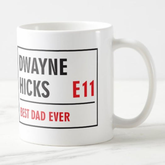 Best dad ever personalised street sign mug