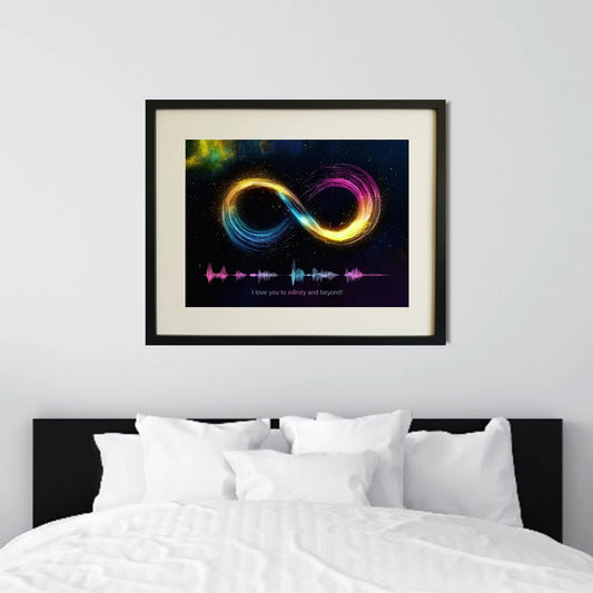 Valentines Day soundwave print infinity design
