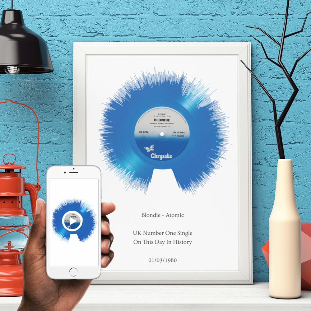 Vinyl style soundwave print app demo pic