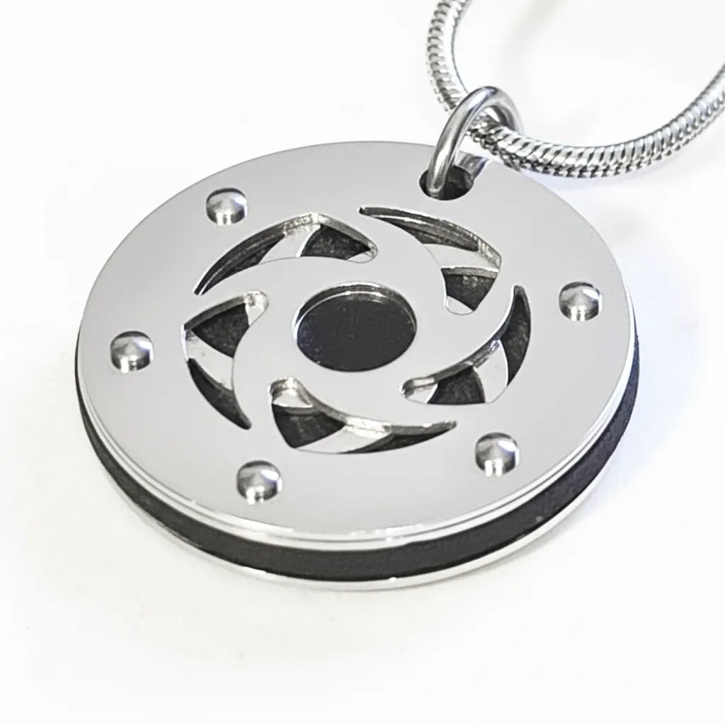 Stainless Steel Celtic Wheel Pendant with 20" snake chain and gift box