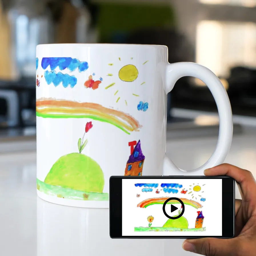 Kids art personalised mug app demo