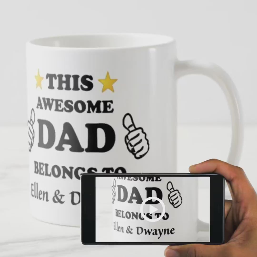 Awesome dad augmented reality personalised mug